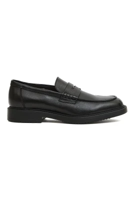 Svart läder Penny Loafer