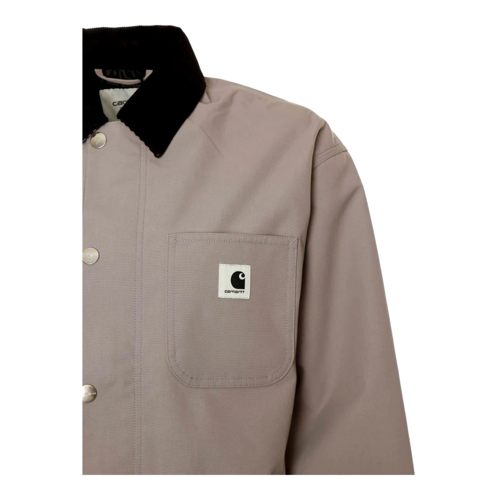 Carhartt WIP Canvasjas met klassieke koordkraag Gray Heren