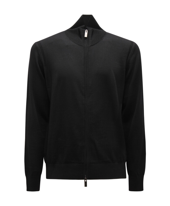 gilet-en-laine-a-fermeture-eclair-noir