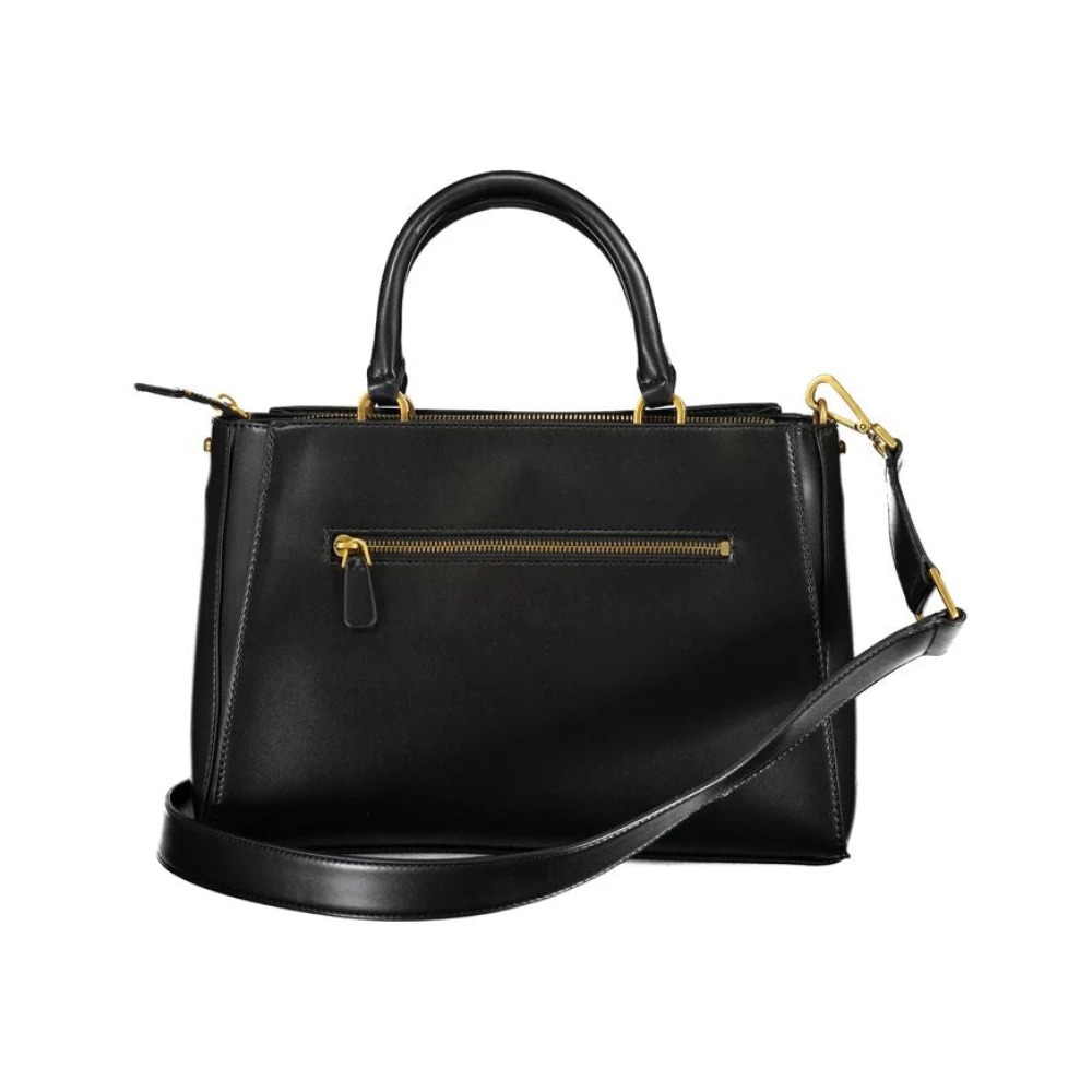 Guess Zwarte polyethyleen handtas met verstelbare schouderband en meerdere compartimenten Black Dames