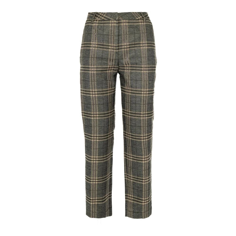 Manila Grace Elegante Chino Broek voor Dames Gray Dames