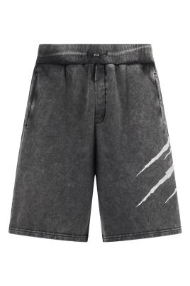 Washed Shorts Crackle Scratch
