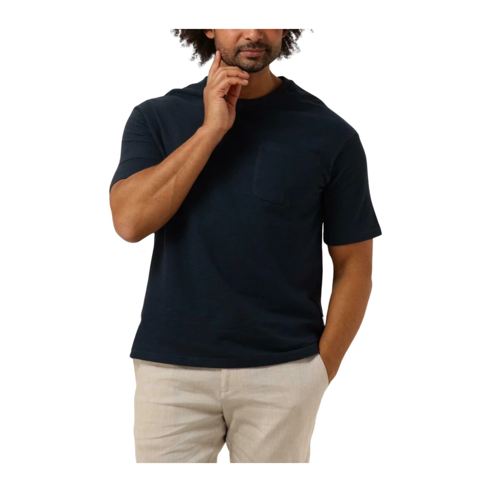 Selected Homme Heren Polo & T-shirt O-neck Tee Blue Heren