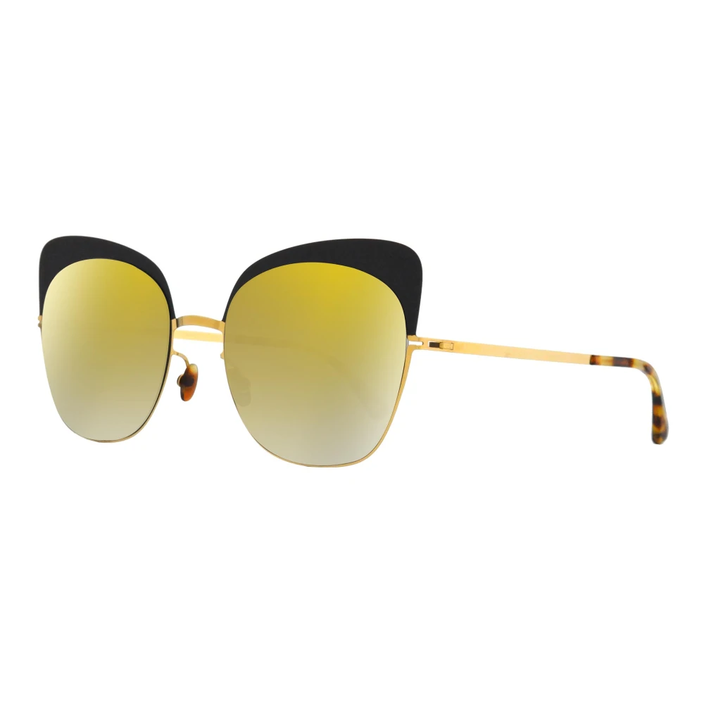 Mykita Unisex Multicolor Sunglasses, 56 Mm, Shiny Gold Matte Black Sunglasses Anneli