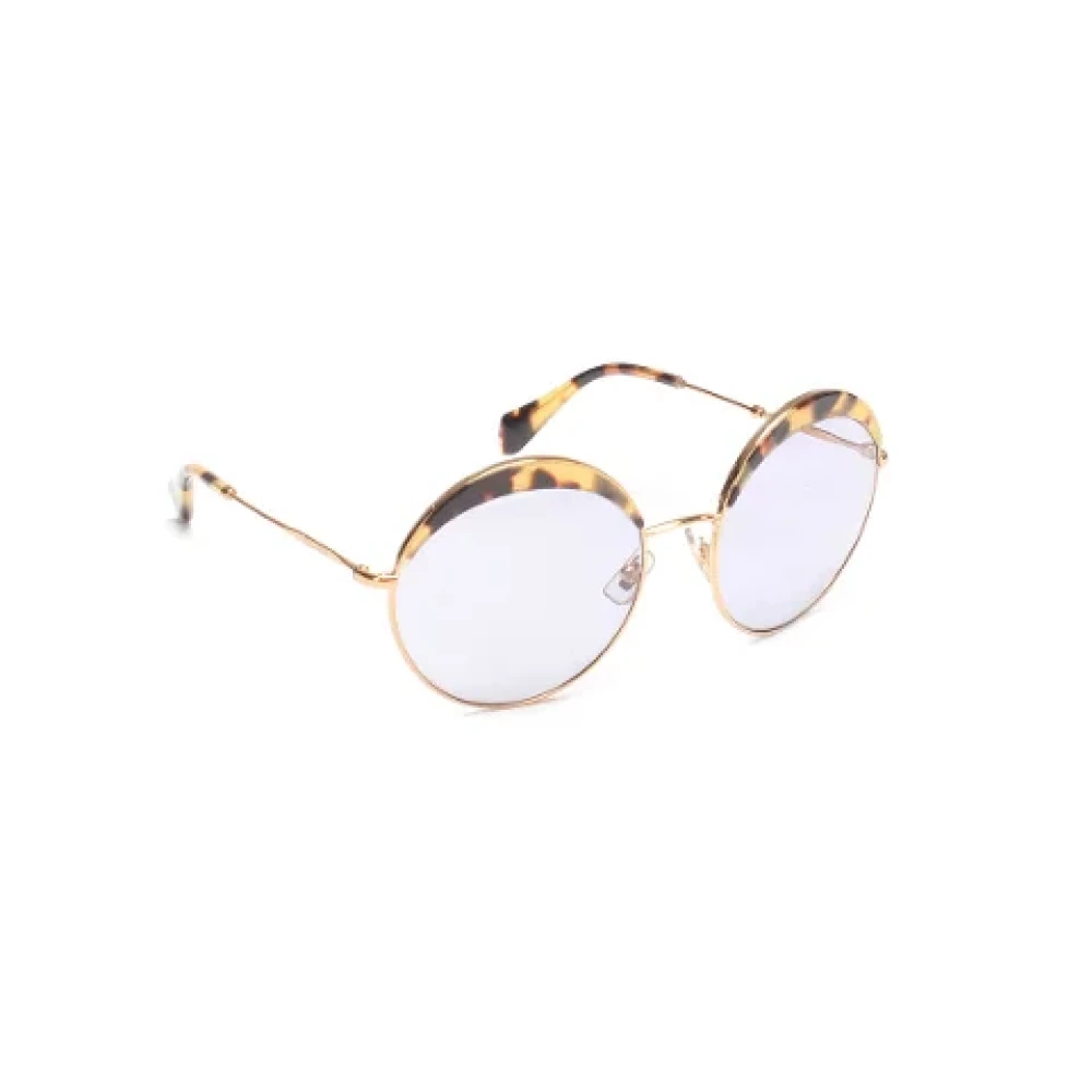 Miu Pre-owned Plastic sunglasses Yellow Dames