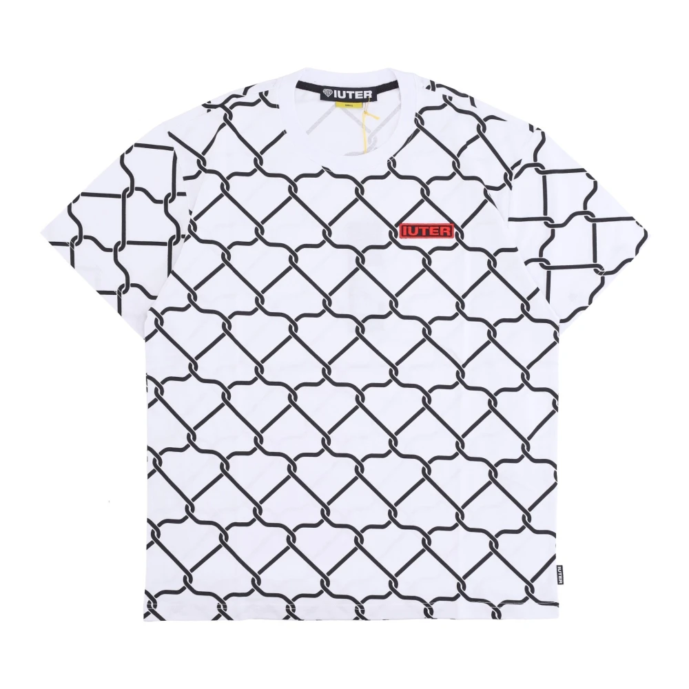 Iuter Wit Korte Mouw Crew Neck T-Shirt White Heren