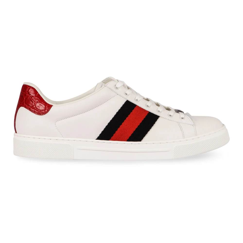 Gucci Leren lage sneakers met webdetail