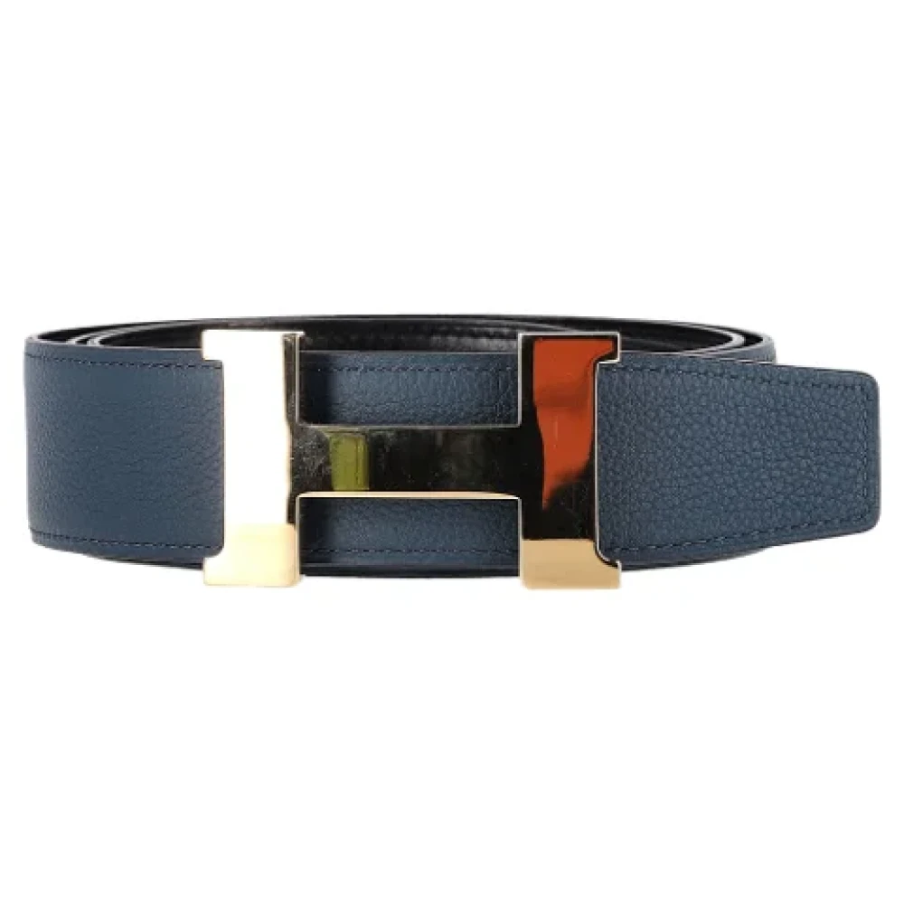 Hermès Vintage Pre-owned Leather belts Blue Heren