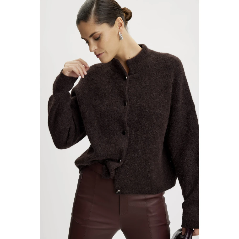 Gestuz Plum Melange Cardigan Purple Dames