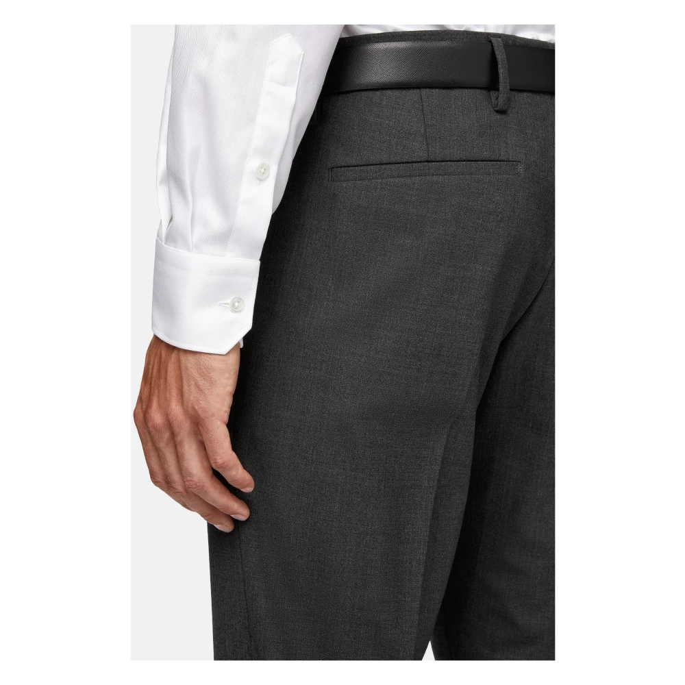 Boggi Milano Regular Fit Katoenen Twill Overhemd White Heren