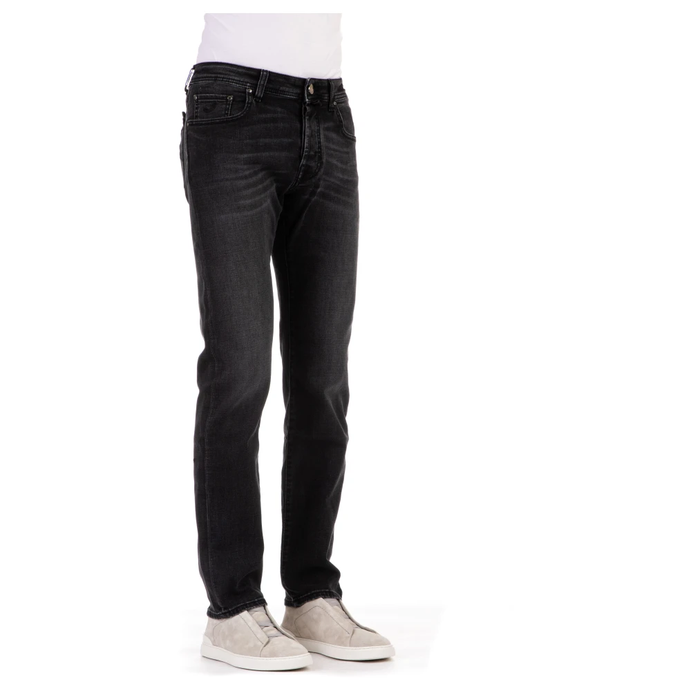 Jacob Cohën Comfortabele en elastische zwarte jeans Black Heren