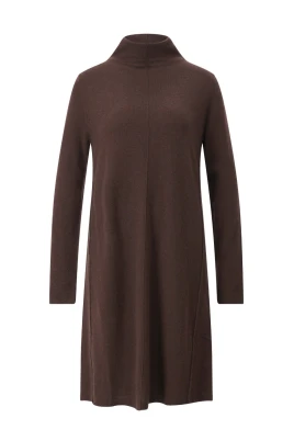 Elegant Midi Klänning med Ståkrage