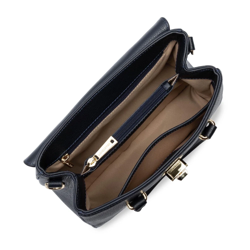 Lancaster Flap Handtas met Metalen Sluiting Blue Dames