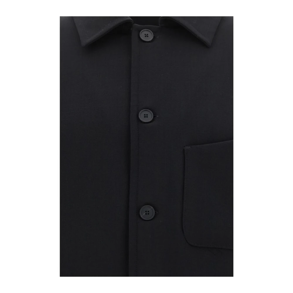Givenchy Klassieke wollen overhemd met voorzakken Black Heren