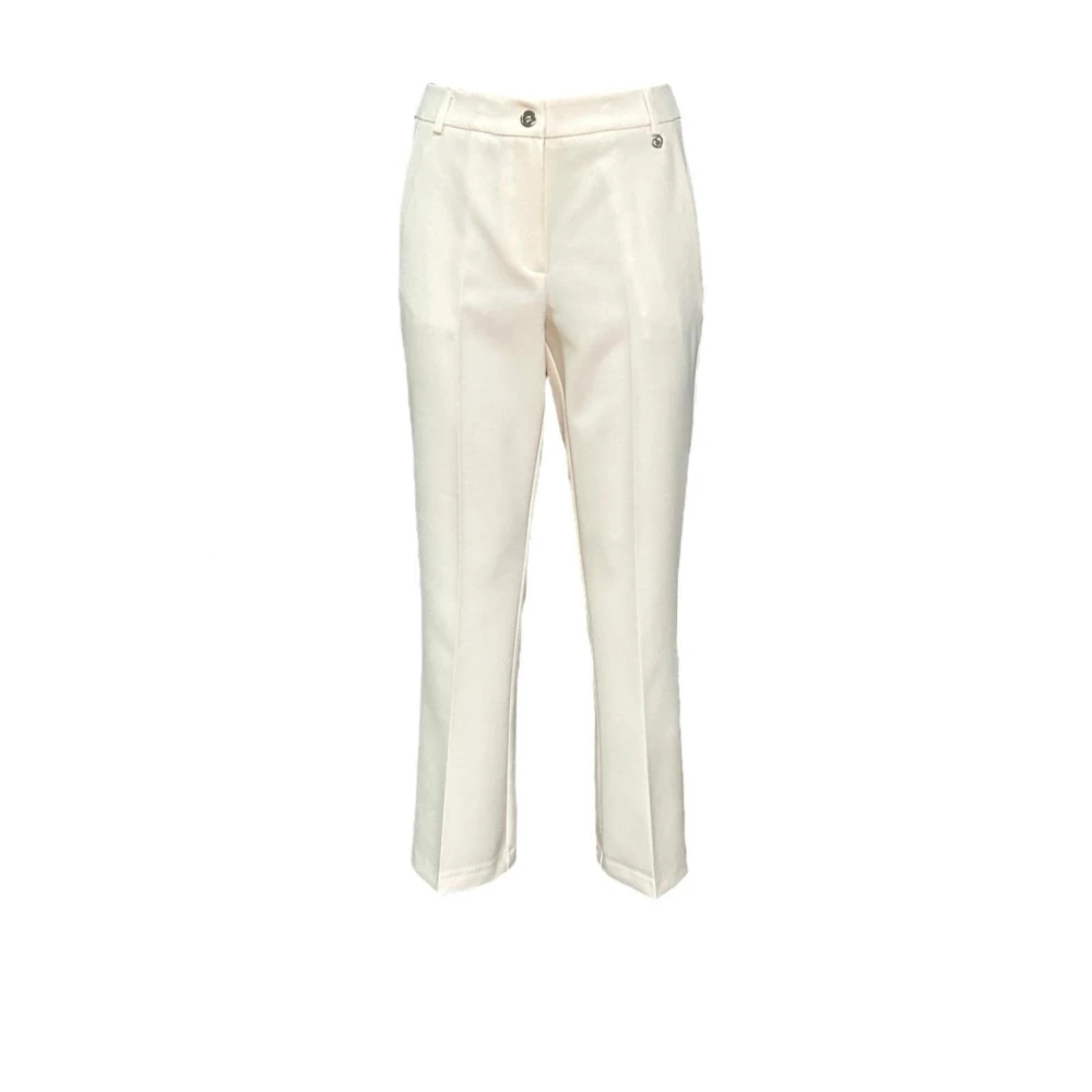 Please Katoenen broek in roomkleur White Dames