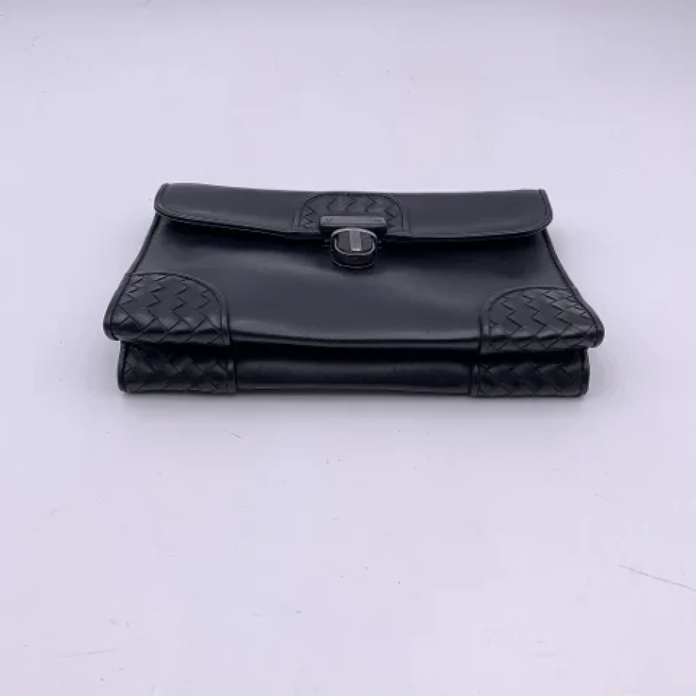 Bottega Veneta Vintage Pre-owned Leather clutches Black Dames