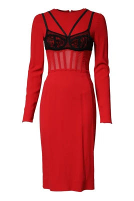 Contrasting Bra Cady Midi Dress