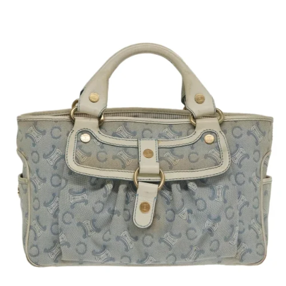 Celine Vintage Pre-owned Canvas handbags Blue Dames