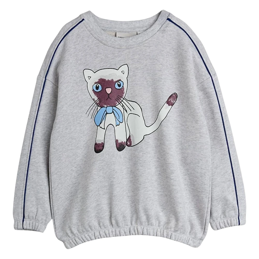 Mini Rodini Unisex Kids Gray Siamese Sweatshirt - Kids Sweatshirts - 12 M - Kids