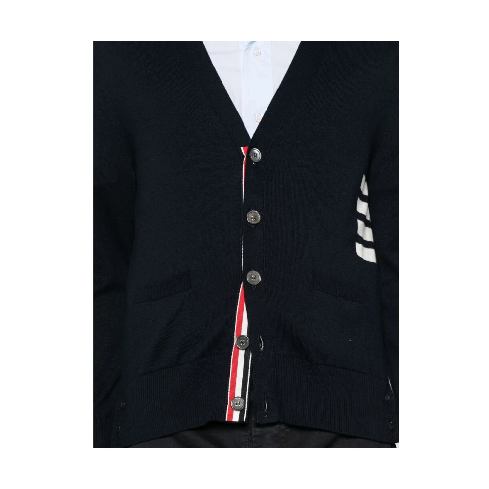 Thom Browne Blauwe Gebreide Trui Blue Heren