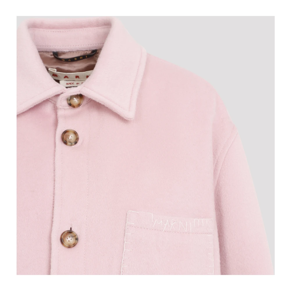 Marni Roze & Paarse Wollen Jas Pink Dames