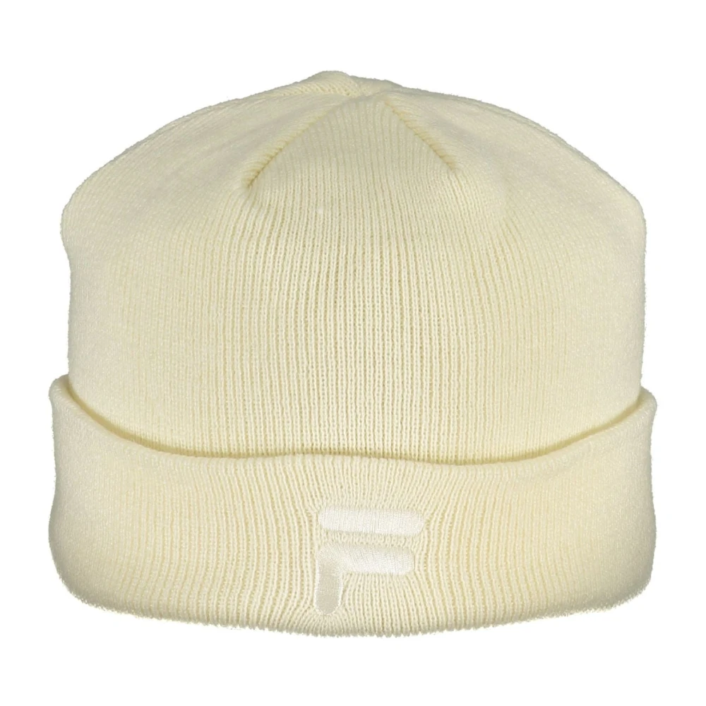 Fila Witte Heren Geborduurd Logo Beanie White Heren