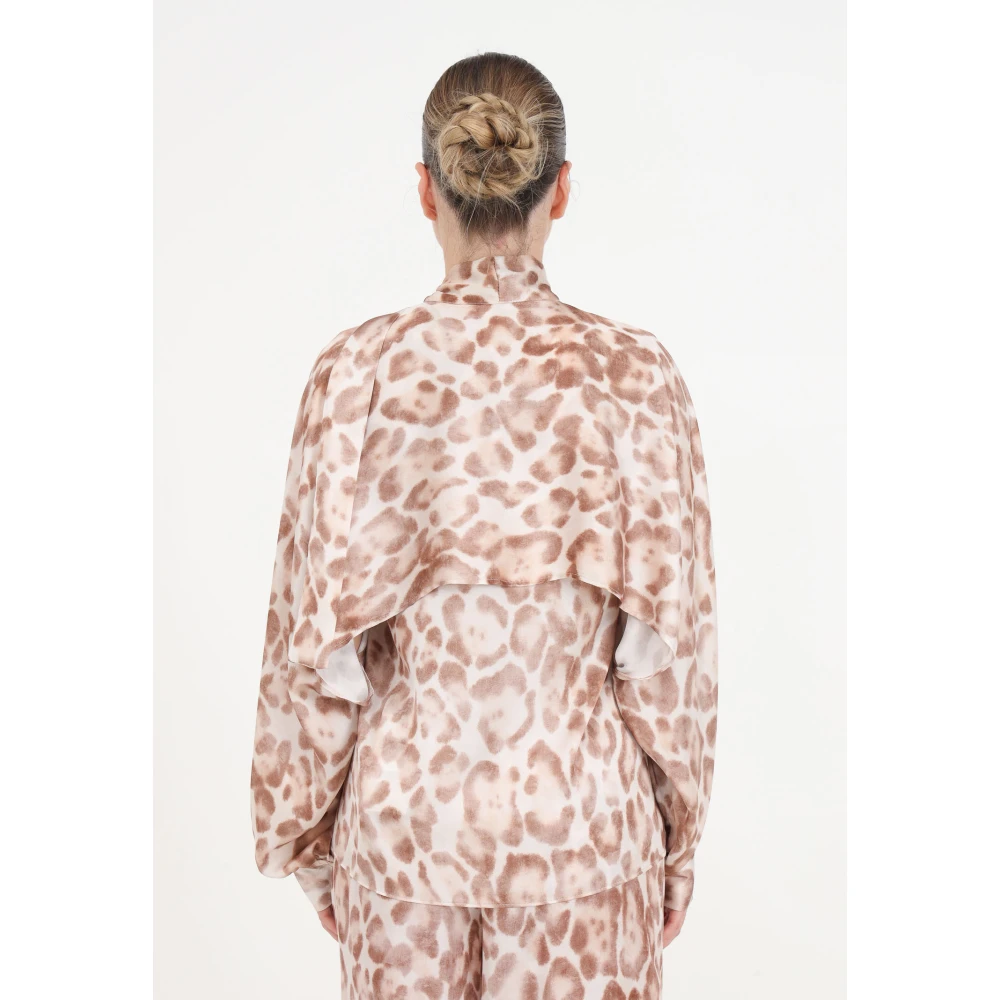 Simona Corsellini Animal Print Blouse Pink Dames