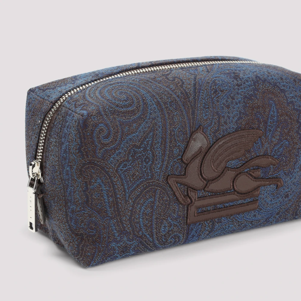ETRO Jacquard Arnica Pouch Blauw Blue Heren