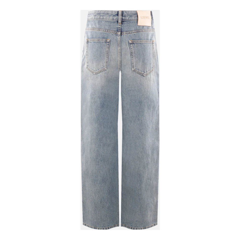 Loewe Hoge Taille Wijde Pijp Jeans Blue Dames