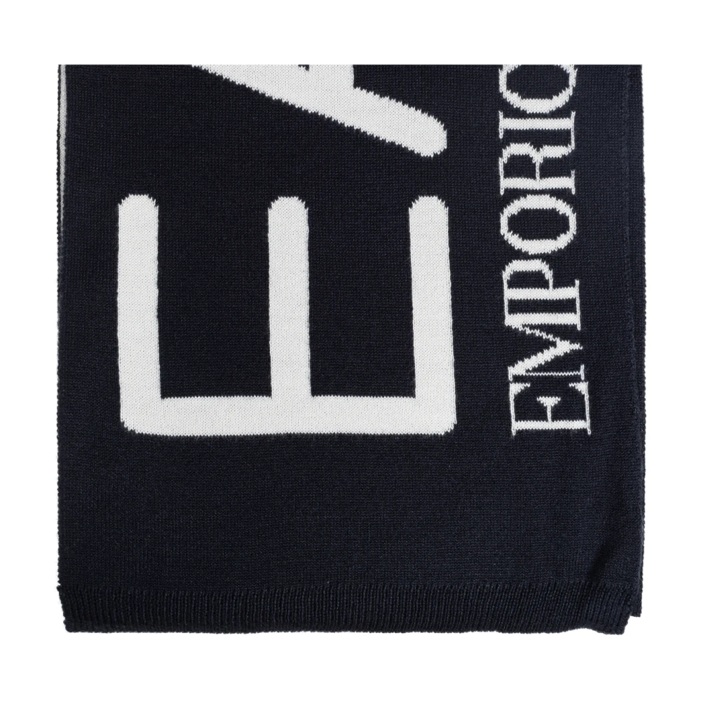 Emporio Ar i EA7 Sjaal met logo Black Unisex