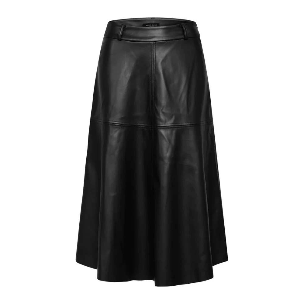 Bruuns Bazaar Black Vegan Imma Skirt - Female - Midi Skirts - Xs - Skirts