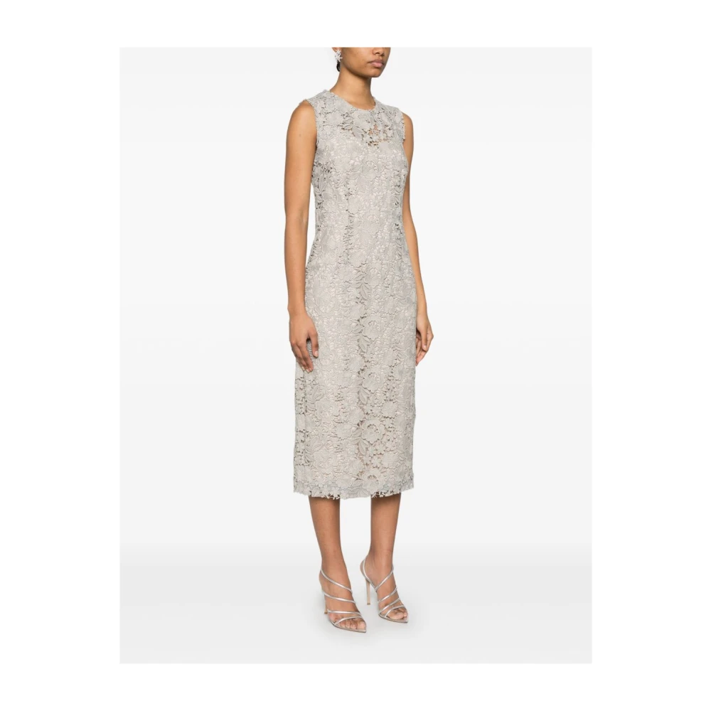 P.a.r.o.s.h. Beige Jurk met Achterritssluiting Gray Dames