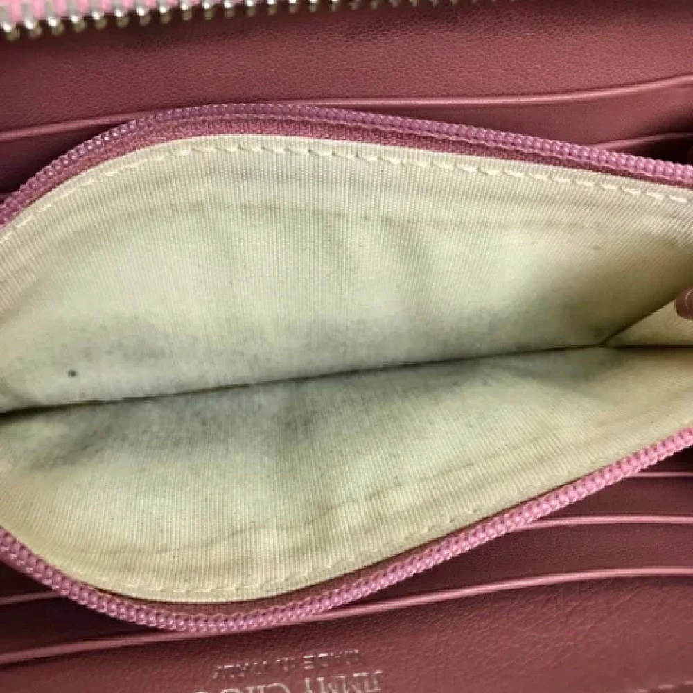 Jimmy Choo Pre-owned Leather wallets Pink Dames