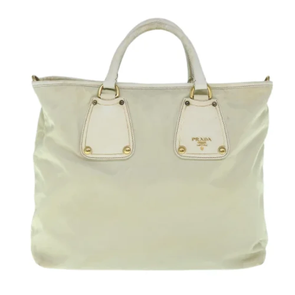 Prada Vintage Pre-owned Fabric prada-bags Beige Dames