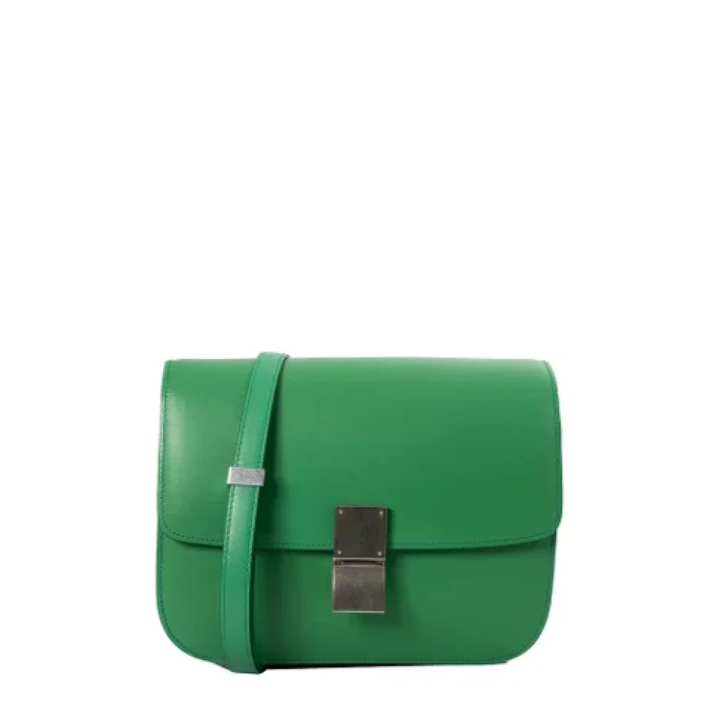 Celine Vintage Pre-owned Leather celine-bags Green Dames