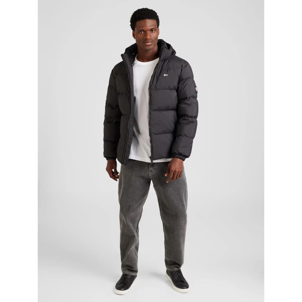 Tommy Jeans Zwarte Dons Puffer Jas Black Heren