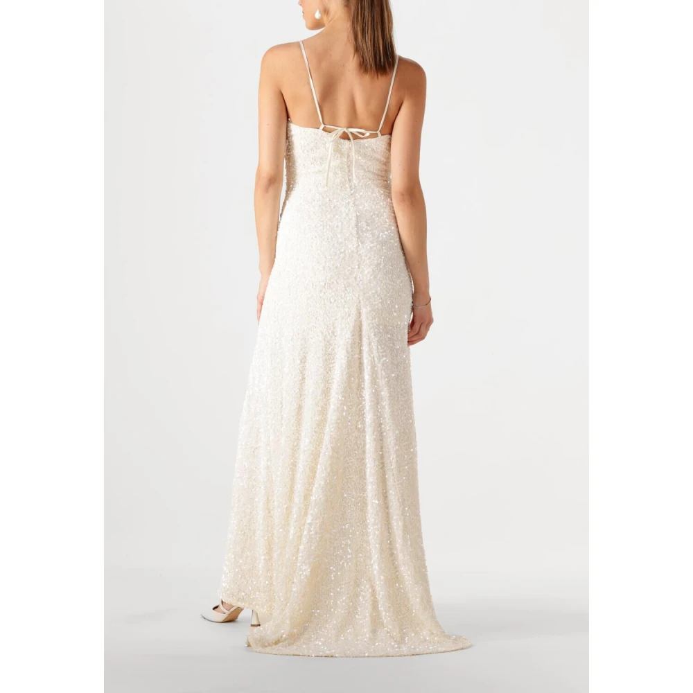 Y.A.S Elegante Strap Train Bruidsjurk Beige Dames