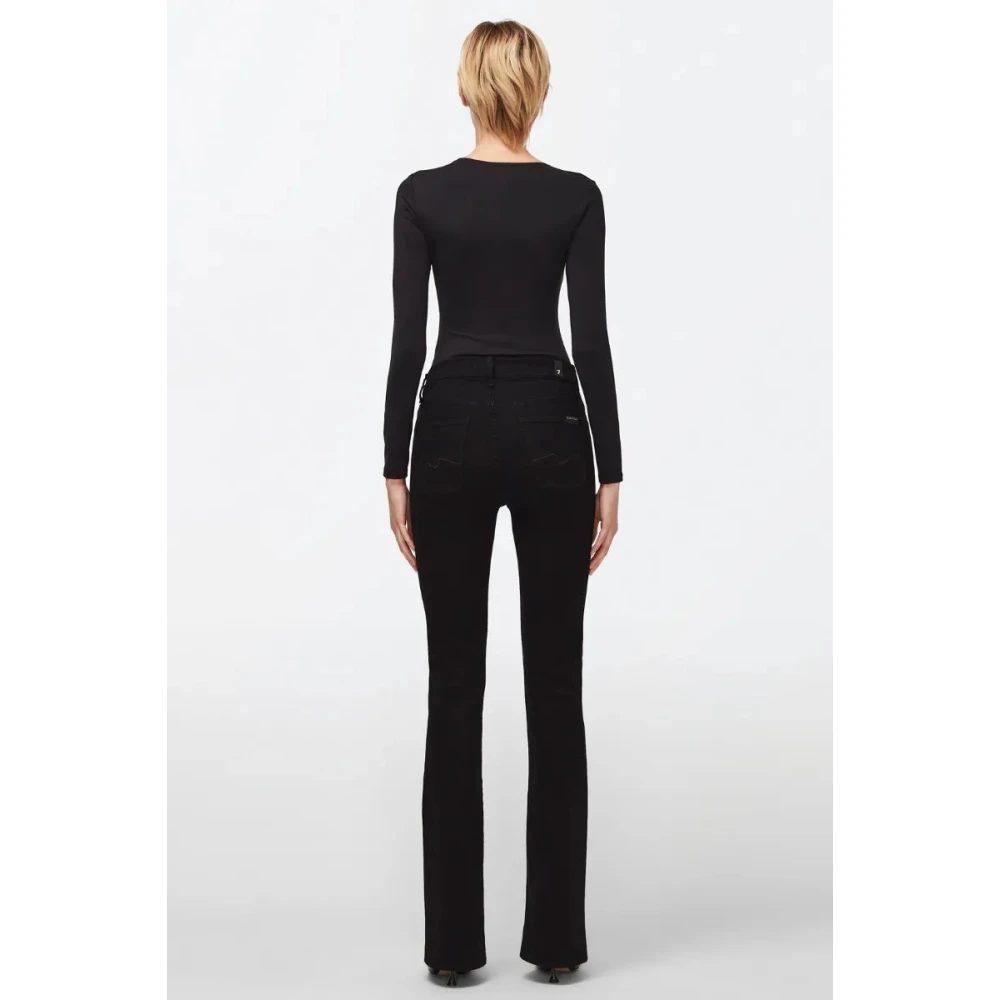 7 For All Mankind Jeans Flare Black Dames