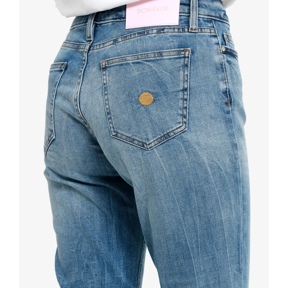 Don The Fuller Slim Fit Denim Jeans met Logo Blue Dames