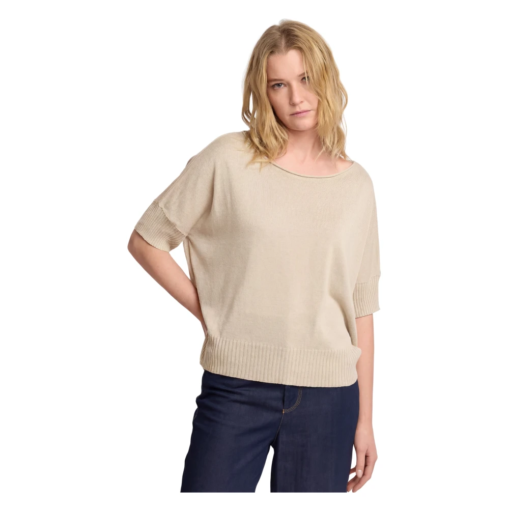 Kocca Beige Fabrice Jumper - Female - Round-Neck Knitwear - L - Knitwear