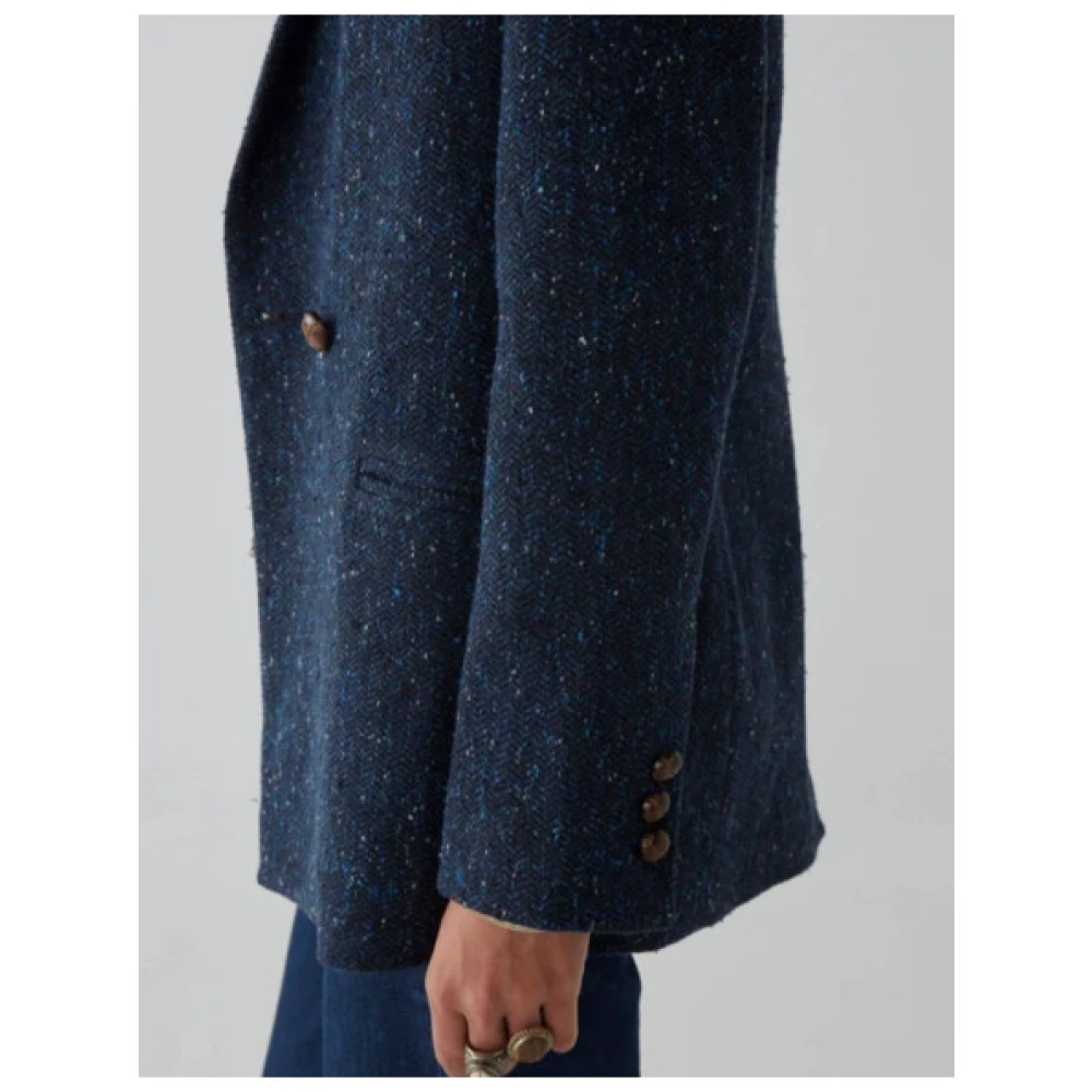 Maison Hotel Azalea Blazer met Sprinkle-patroon Blue Dames