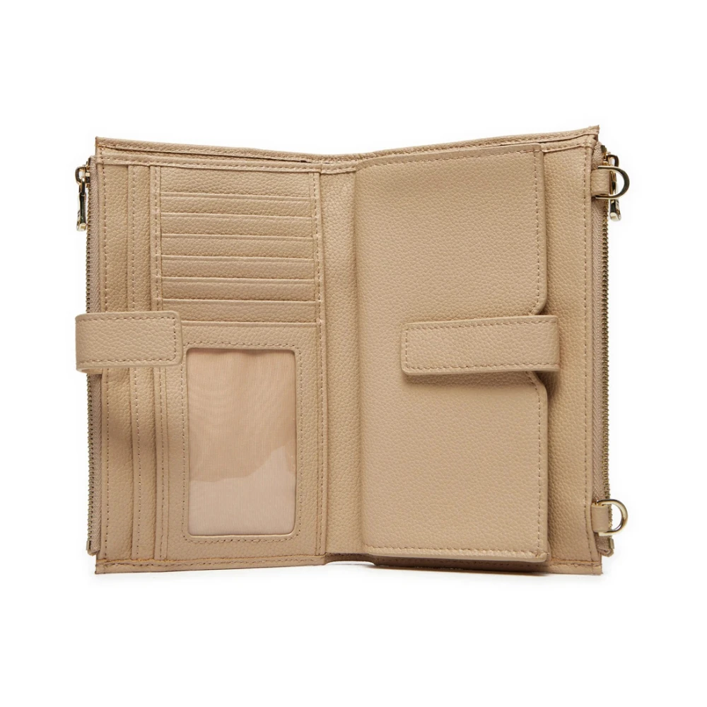 PATRIZIA PEPE Chique leren portemonnee met afneembare band Beige Dames