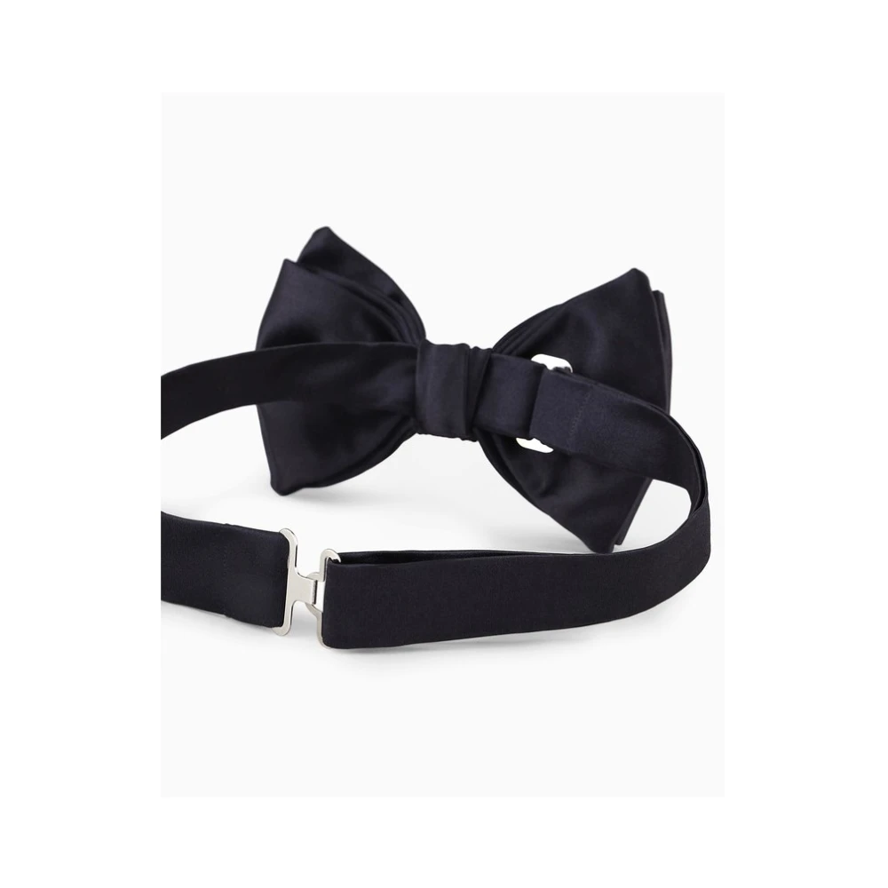 Emporio Armani Zijden Knoopstrik Papillon Blue Heren