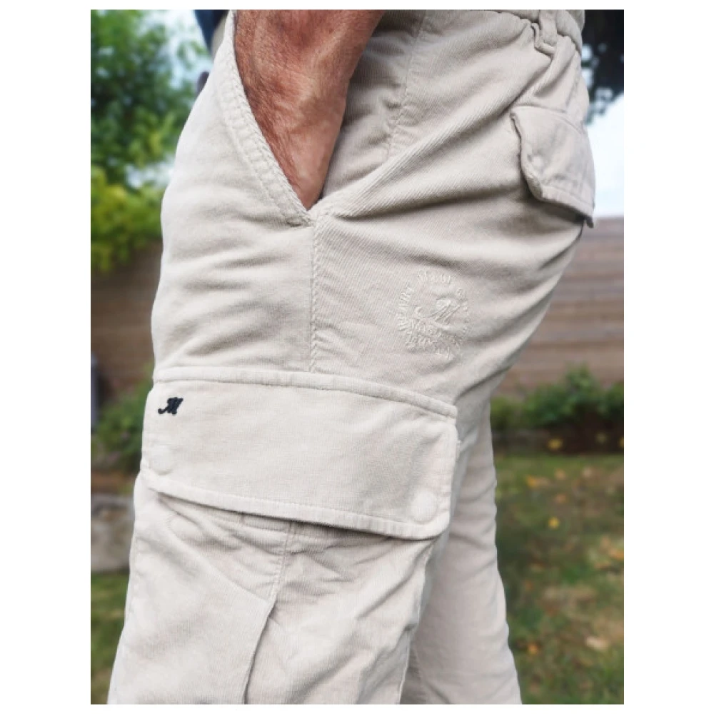 Mason's Velours Cargo Broek Beige Heren