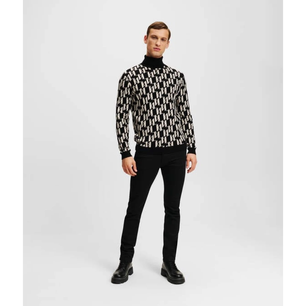 Karl Lagerfeld Pull Black Heren