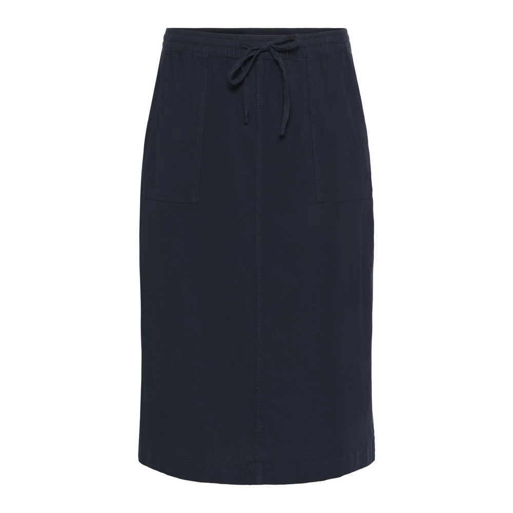 Kaffe Curve Midnight Marine Losse Silhouet Rok Blue Dames