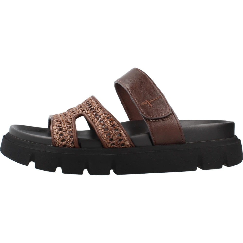 Tamaris Women's Brown Sliders, 4 Uk, Wedge Mule