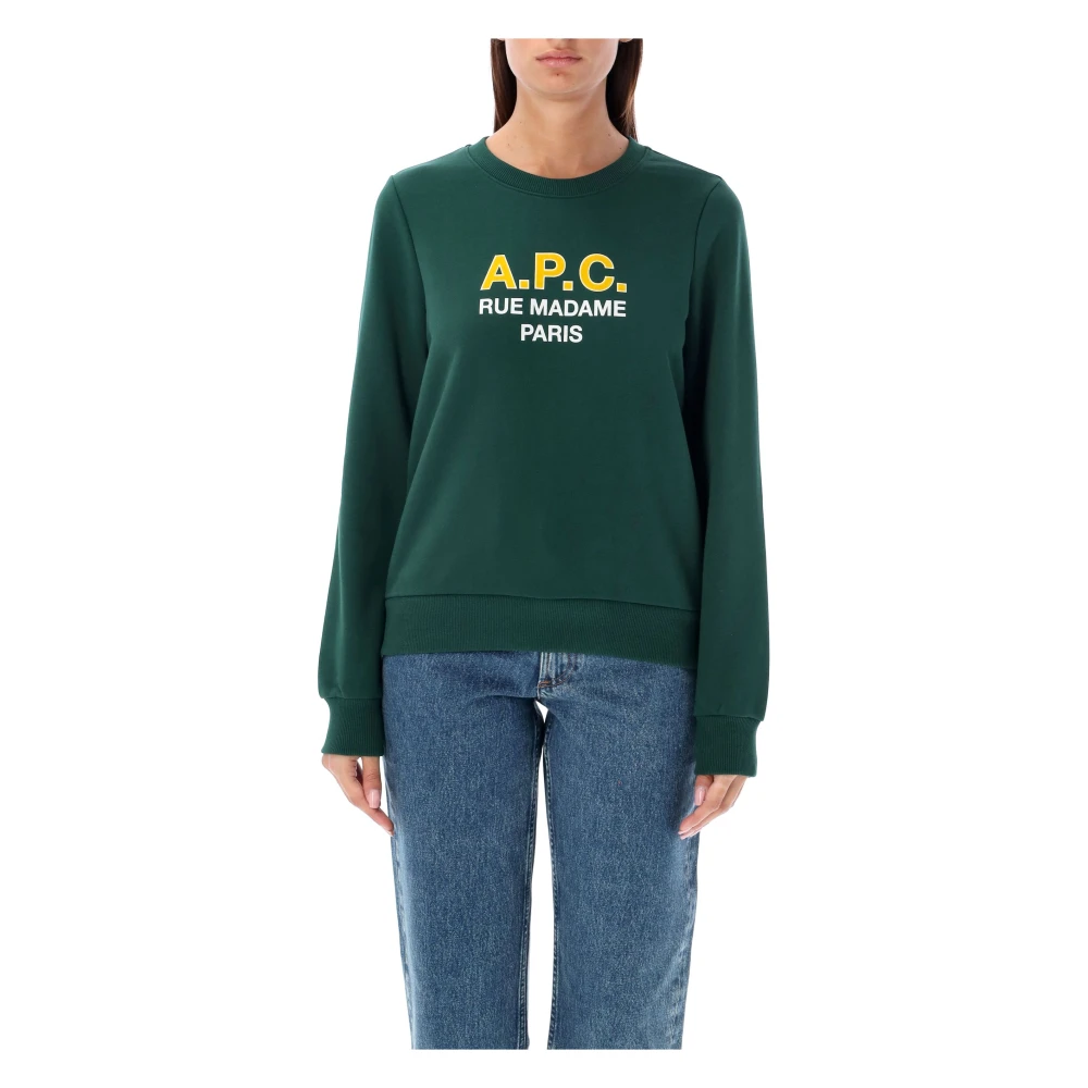 A.p.c. Elegante Sweatshirt voor Vrouwen Green Dames