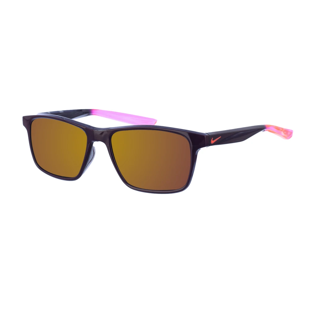 Nike Unisex Purple Rectangular Sunglasses With Pink Mirrored Lenses - Sunglasses - One Size - Accessories