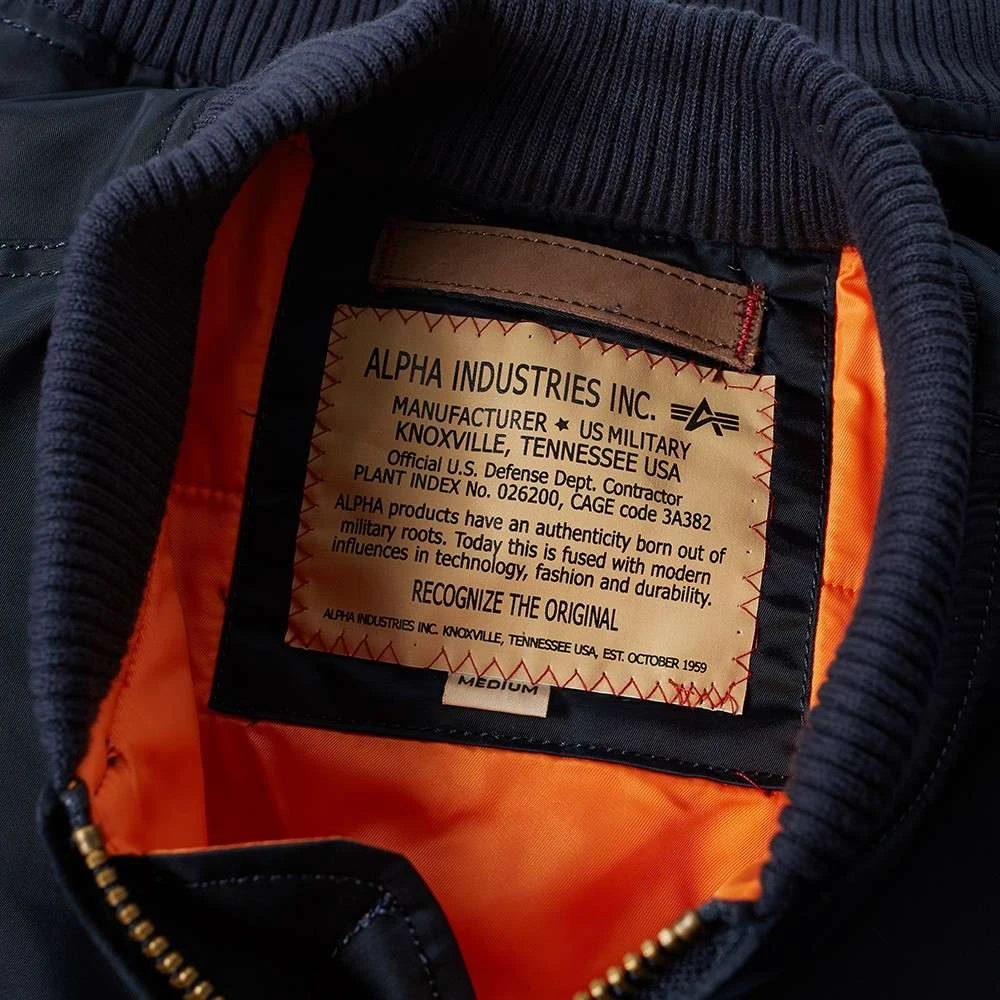 alpha industries Ma-1 VF 59 Vluchtjas Rep. Blauw Blue Heren